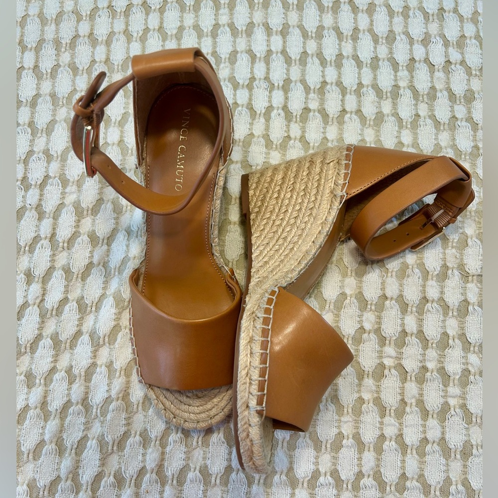 Vince Camuto Brown Espadrille Wedges